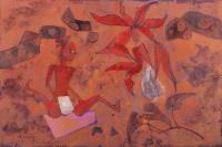 Lot 118. ROBERT JUNIPER SEATED LADY WITH BOAB BLOSSOM
