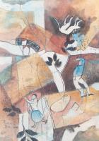 Lot 144. ROMA BIAGIONI FIGURES IN LANDSCAPE