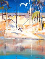 Lot 35. ARTHUR MERRIC BLOOMFIELD BOYD COCKATOOS OVER THE SHOALHAVEN