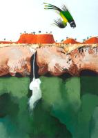 Lot 64. JULES SHER BIRD OVER POOL PILBARA