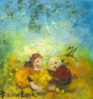 Lot 103. DAVID BOYD CHILDREN GATHERING FLOWERS