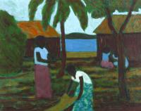 Lot 107. RAY CROOKE FIJIAN VILLAGE