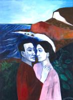 Lot 56. ROBERT DICKERSON LOVERS AT THE LOOKOUT