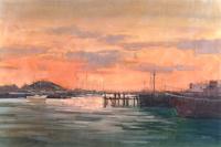 Lot 6. HERMAN PEKEL LAST LIGHT FREMANTLE FISHING BOAT HARBOUR