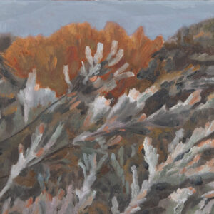 BARBARA CHAPMAN - GARDEN SHRUB WITH ROOFTOP - SOLD